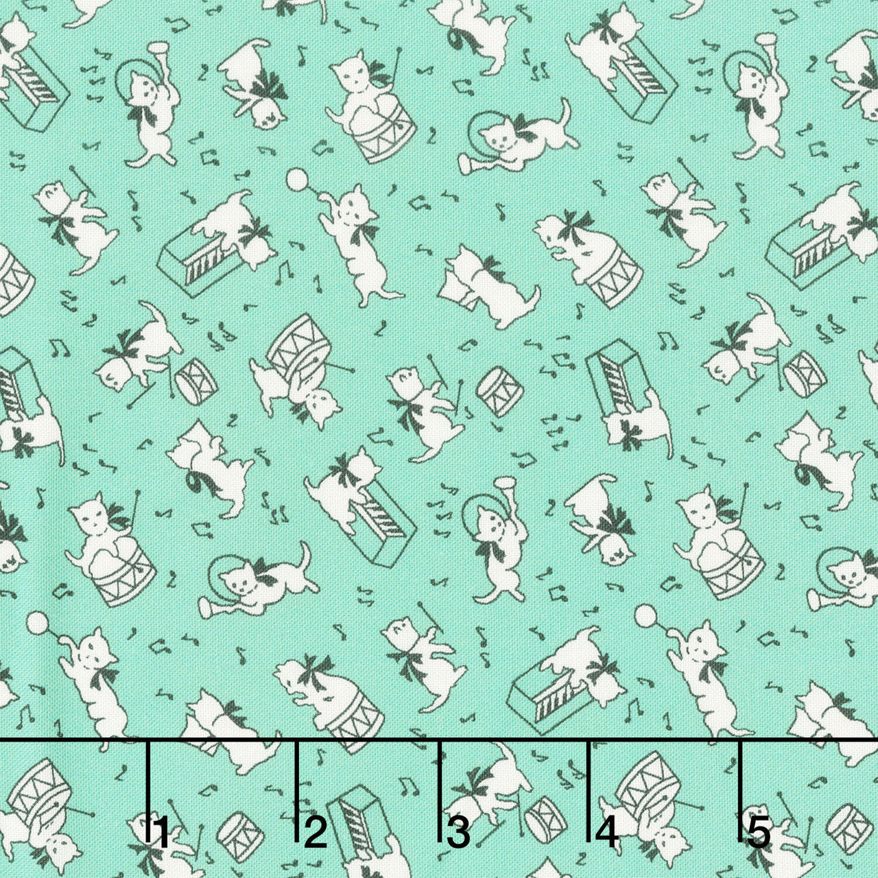 Aunt Grace Goes Scrappy - Cat Aqua Yardage