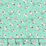 Aunt Grace Goes Scrappy - Cat Aqua Yardage