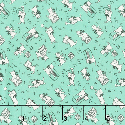 Aunt Grace Goes Scrappy - Cat Aqua Yardage
