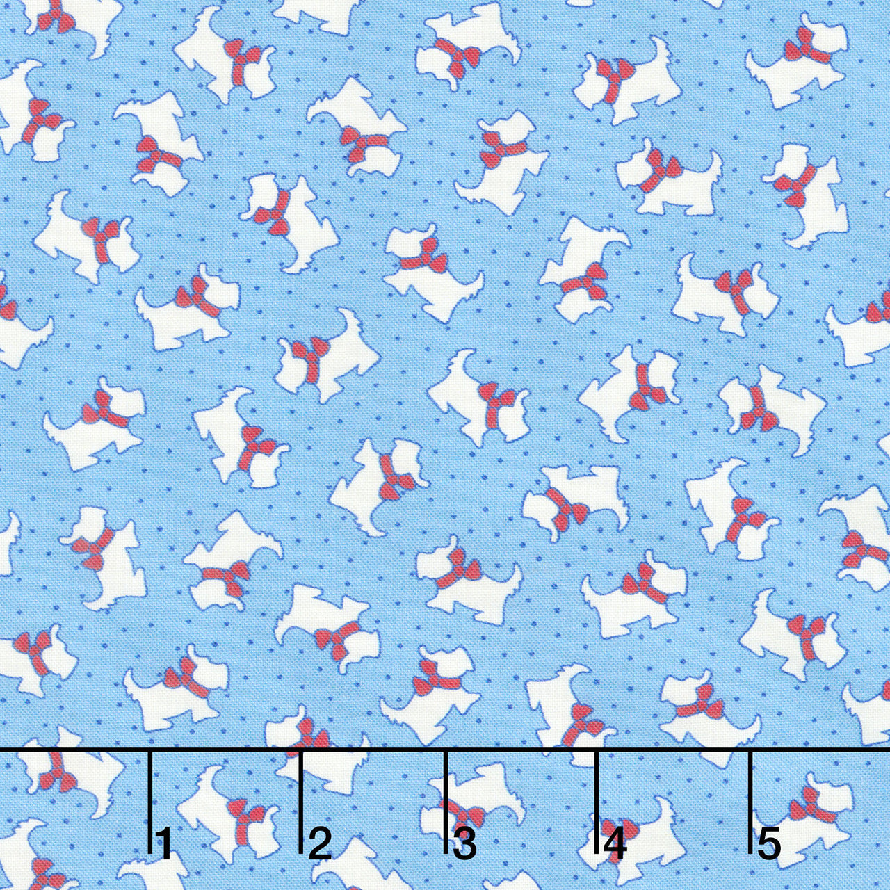 Aunt Grace Goes Scrappy - Scottie Blue Yardage