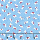 Aunt Grace Goes Scrappy - Scottie Blue Yardage