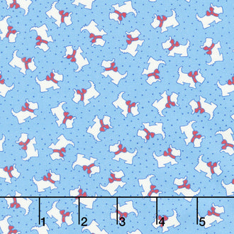 Aunt Grace Goes Scrappy - Scottie Blue Yardage