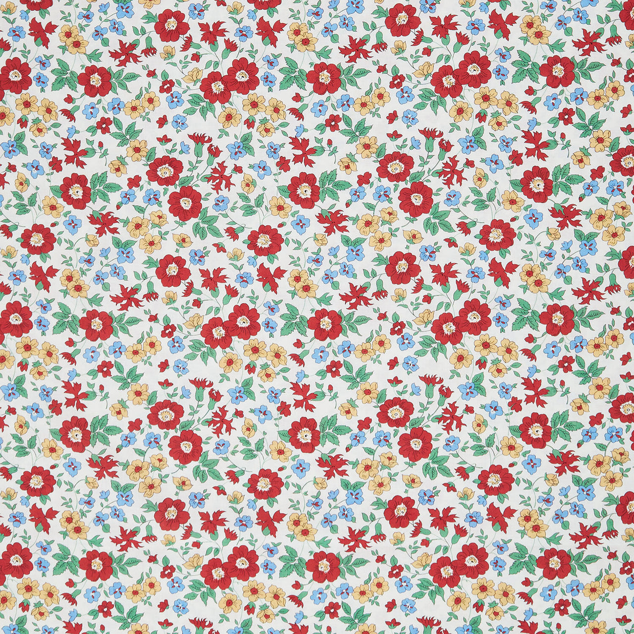 Aunt Grace 108" Premium Quilt Backs - Flowers Red Yardage