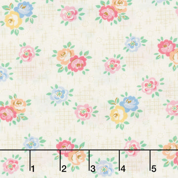 Aunt Grace 108" Premium Quilt Backs - Roses Cream Yardage