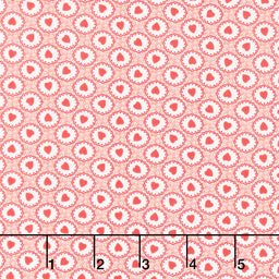 Aunt Grace Loves U - Hearts Pink Yardage