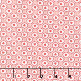 Aunt Grace Loves U - Hearts Pink Yardage