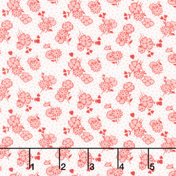 Aunt Grace Loves U - Dancing Daisy Pink Yardage