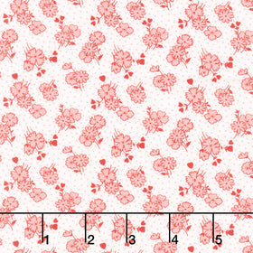 Aunt Grace Loves U - Dancing Daisy Pink Yardage