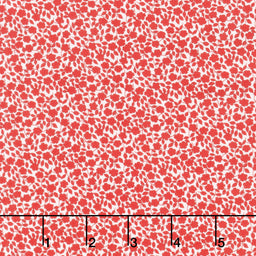 Aunt Grace Loves U - Vines and Flowers Red Yardage
