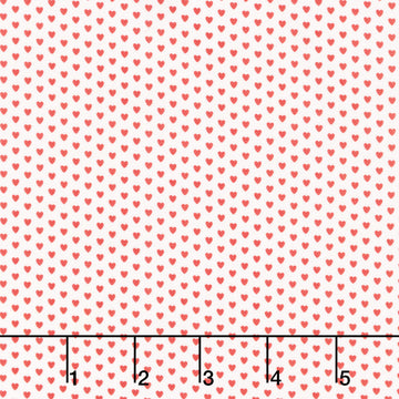 Aunt Grace Loves U - Mini Hearts Cream Yardage