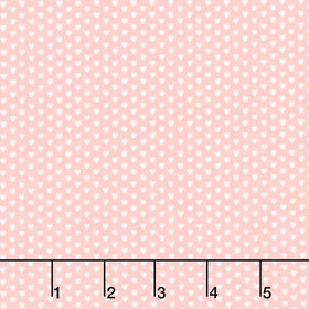 Aunt Grace Loves U - Mini Hearts Pink Yardage
