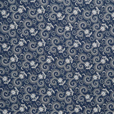 Bandana Bliss - Swirls Navy Yardage