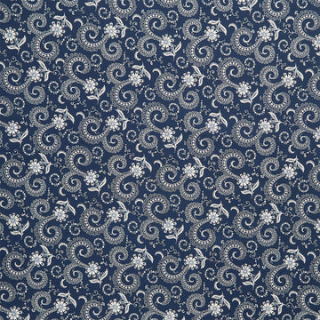 Bandana Bliss - Swirls Navy Yardage