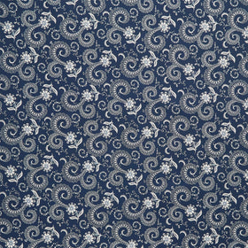 Bandana Bliss - Swirls Navy Yardage