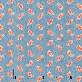 Bandana Bliss - Paisley Denim Yardage