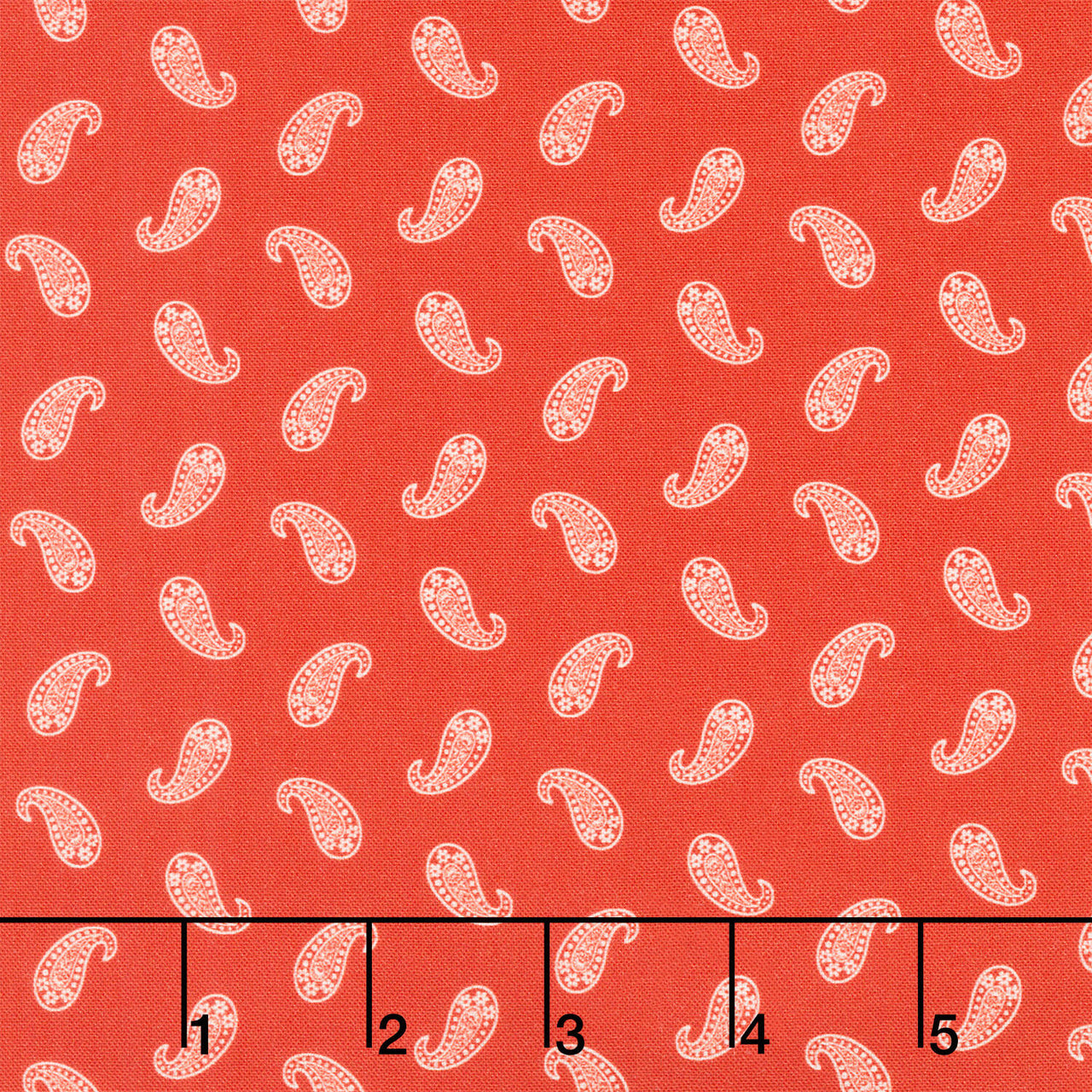 Bandana Bliss - Paisley Red Yardage