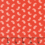 Bandana Bliss - Paisley Red Yardage
