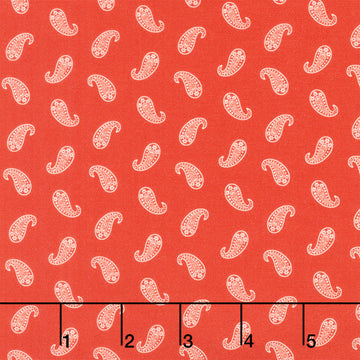 Bandana Bliss - Paisley Red Yardage