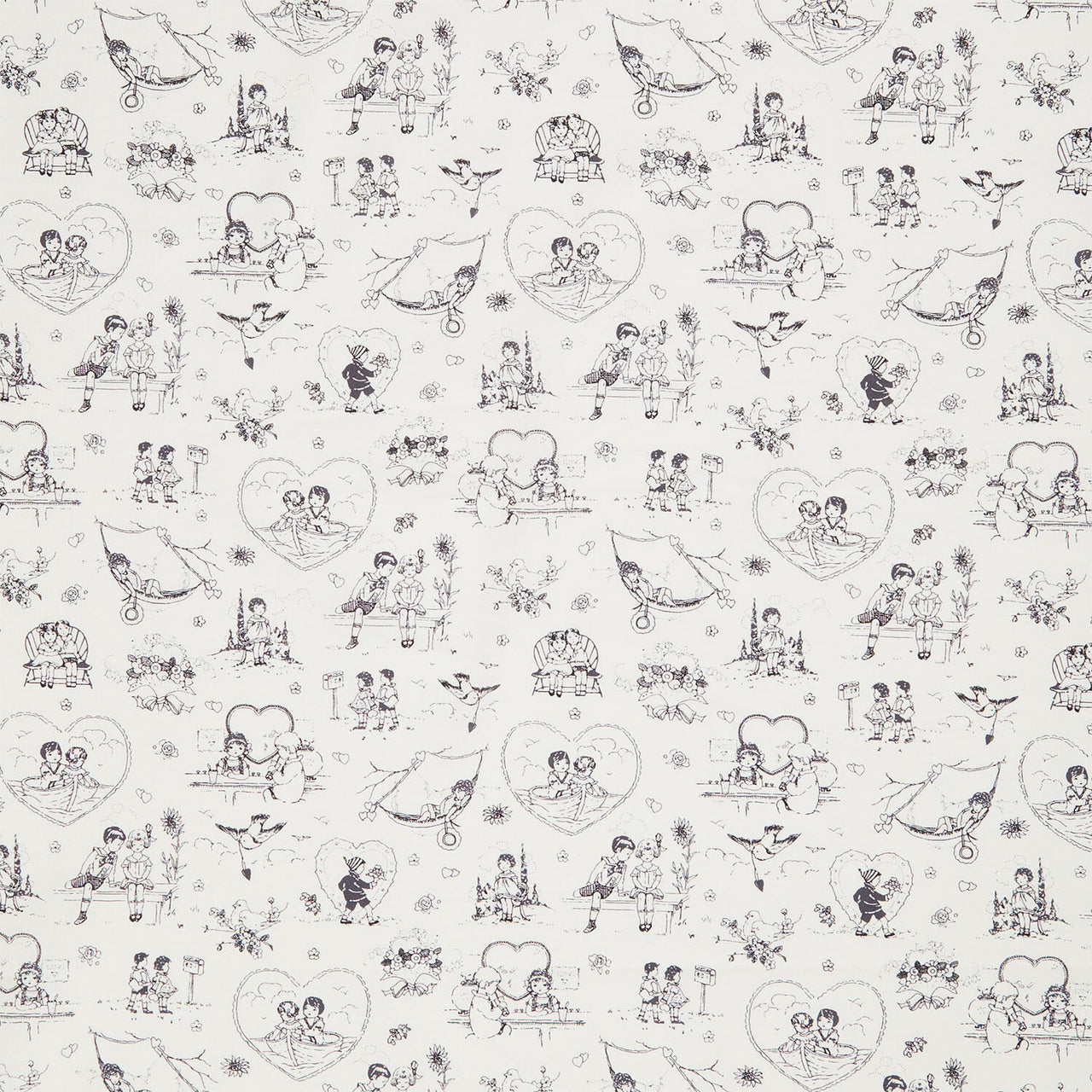 Be My Valentine - Toile Cream Yardage