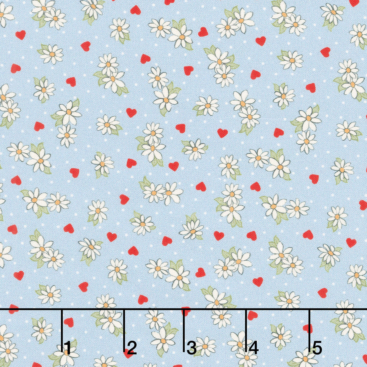 Be My Valentine - Flower Blue Yardage