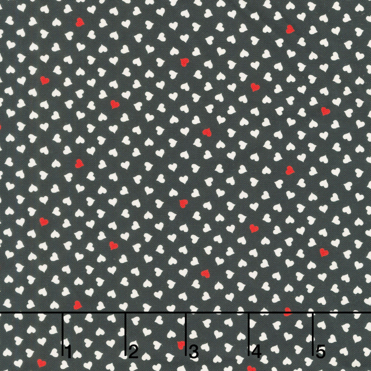 Be My Valentine - Hearts Black Yardage