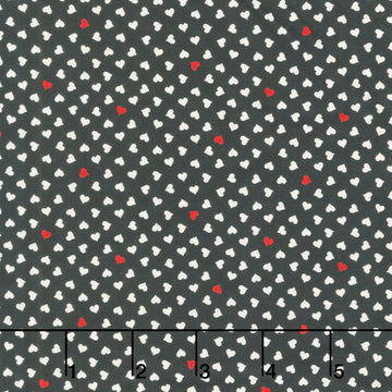 Be My Valentine - Hearts Black Yardage