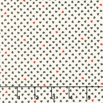 Be My Valentine - Hearts Cream Yardage