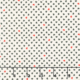 Be My Valentine - Hearts Cream Yardage