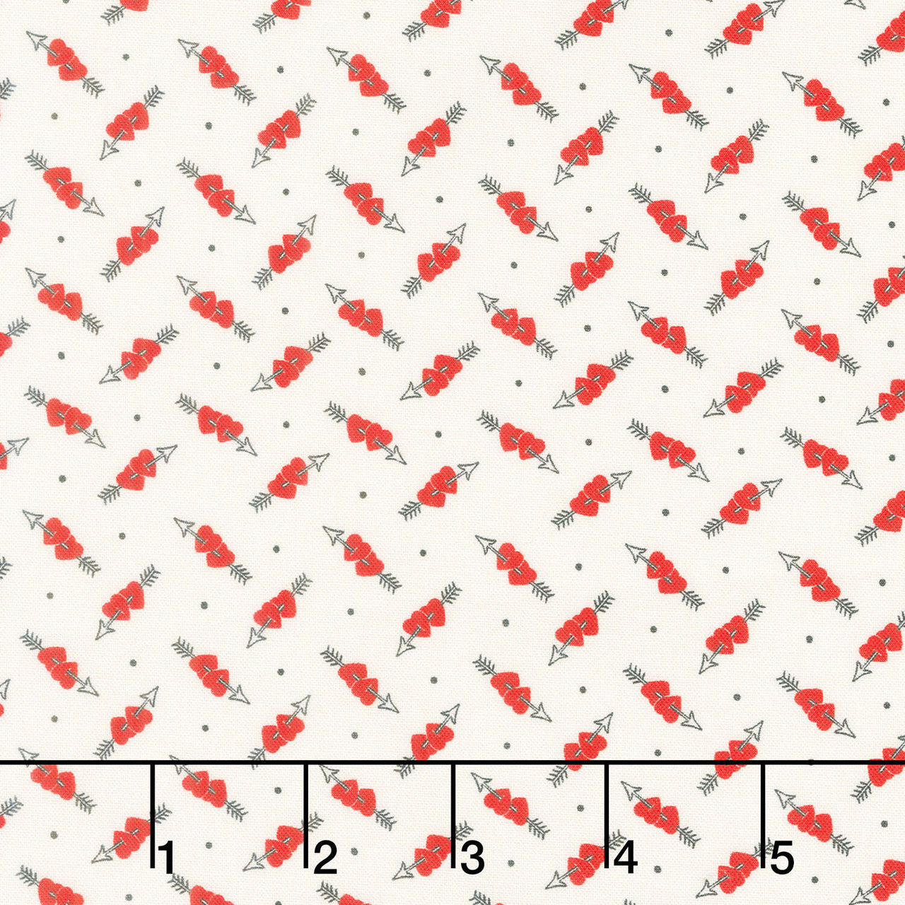 Be My Valentine - Hearts and Arrows Cream Yardage