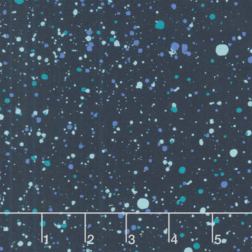 108" Premium Quilt Backs - Splatter Navy 108" Wide Backing