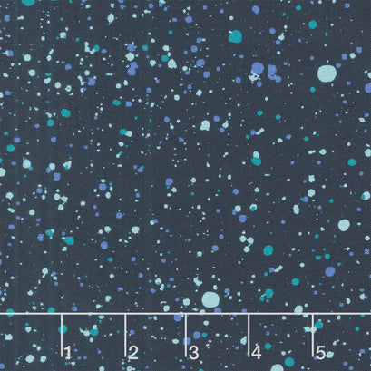108" Premium Quilt Backs - Splatter Navy 108" Wide Backing
