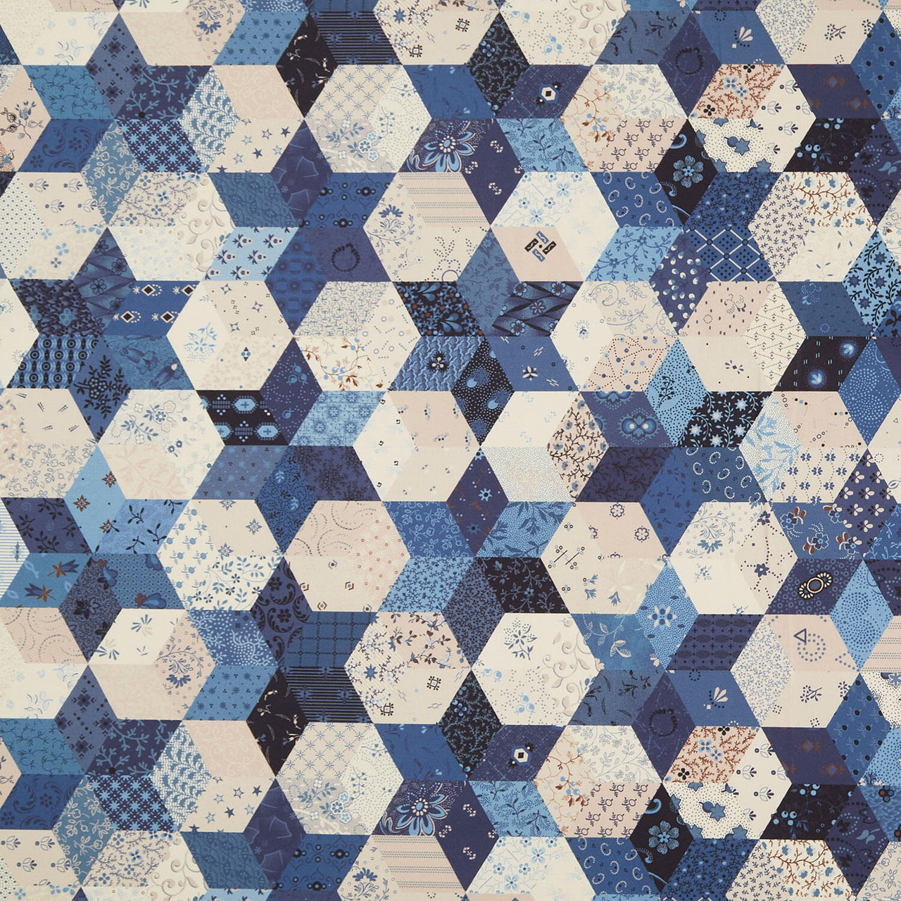 Convenience Cloth - Pam's Stars Cheater Cloth Blue Yardage