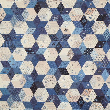 Convenience Cloth - Pam's Stars Cheater Cloth Blue Yardage