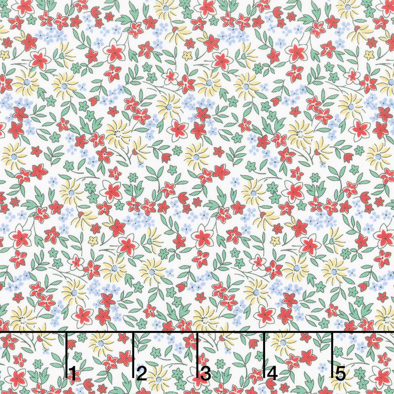 Aunt Grace Goes Bold - Field Flowers Multi Yardage