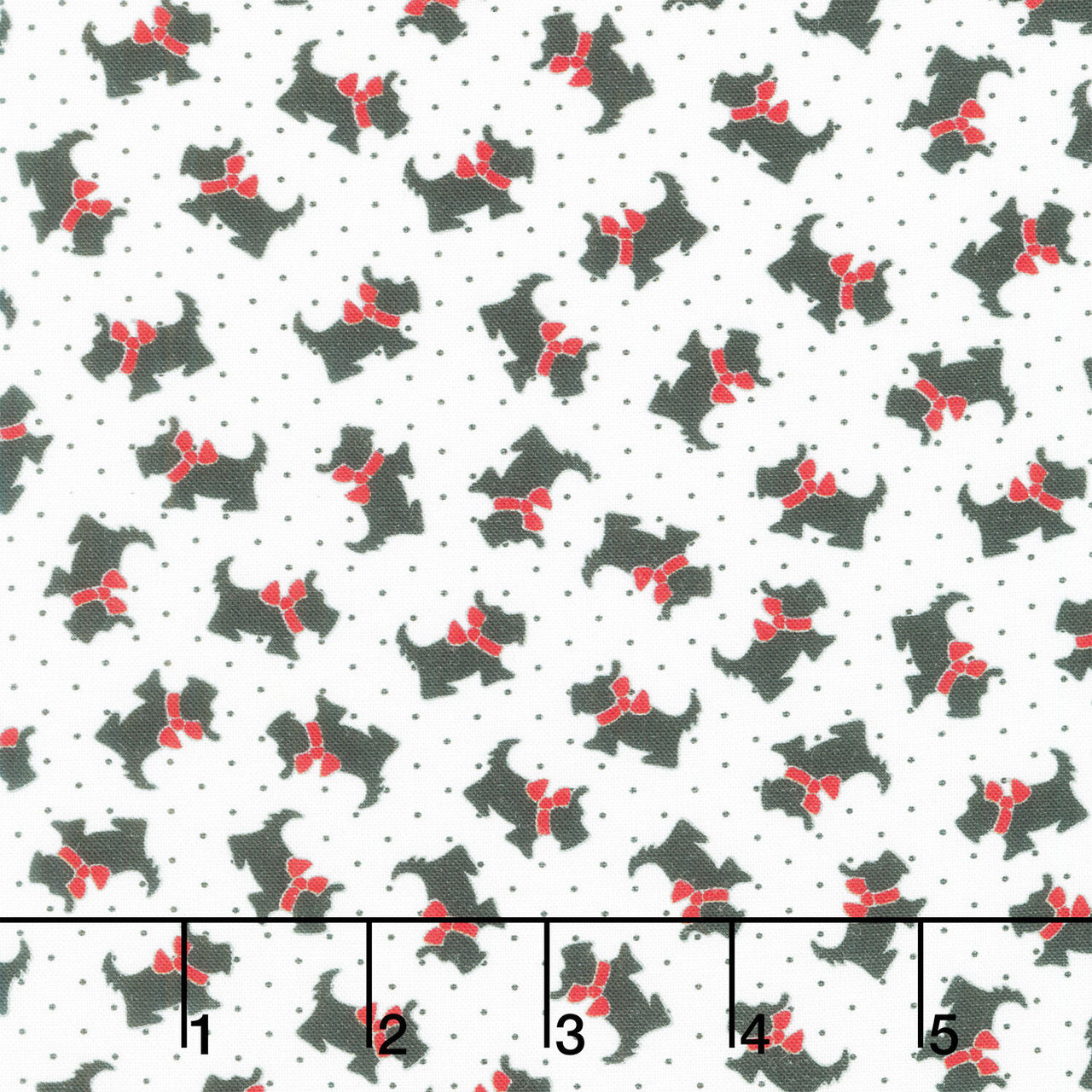Aunt Grace Goes Bold - Scottie Dogs Black Yardage