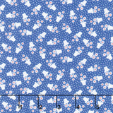 Aunt Grace Goes Bold - Flower Pots Blue Yardage