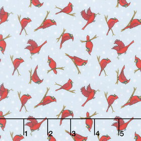 Friends & Flakes - Cardinal Sky Yardage