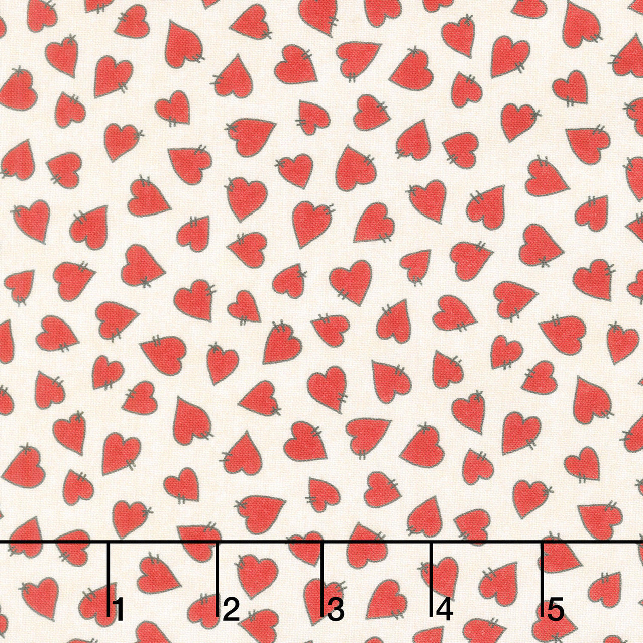 Friends & Flakes - Heart Cream Yardage