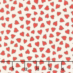Friends & Flakes - Heart Cream Yardage