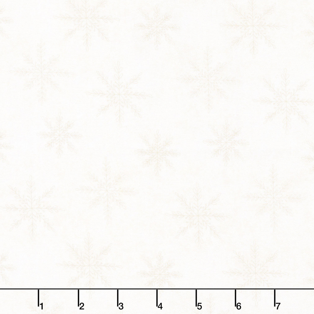 Friends & Flakes - Snowflake Cream Yardage