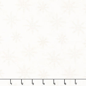 Friends & Flakes - Snowflake Cream Yardage