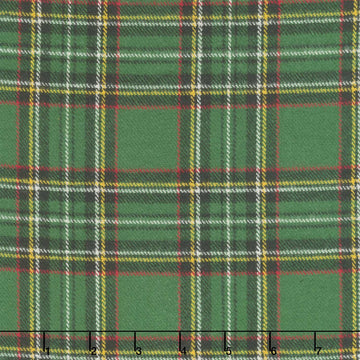 Primo Plaids Flannel - Holiday Cheer Stewart Plaid Green Yardage