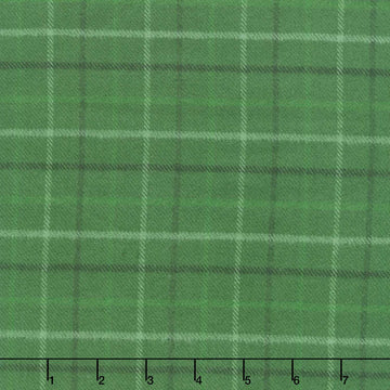 Primo Plaids Flannel - Holiday Cheer Tattersall Plaid Green Yardage