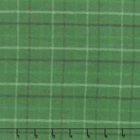 Primo Plaids Flannel - Holiday Cheer Tattersall Plaid Green Yardage