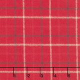 Primo Plaids Flannel - Holiday Cheer Tattersall Plaid Red Yardage