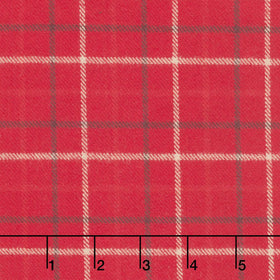 Primo Plaids Flannel - Holiday Cheer Tattersall Plaid Red Yardage
