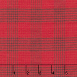 Primo Plaids Flannel - Holiday Cheer Glen Plaid Red Yardage