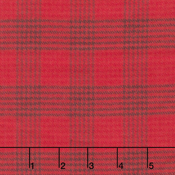 Primo Plaids Flannel - Holiday Cheer Glen Plaid Red Yardage