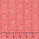Love Letters - Leaves and Circles Red Yardage