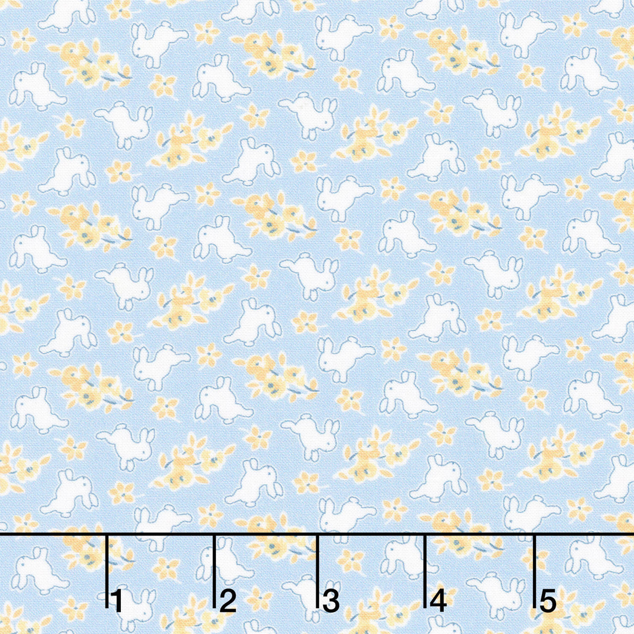 Aunt Grace Rock My Baby - Bunny Blue Yardage